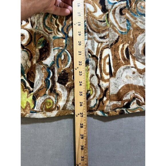 Vintage 90s Chicos Blazer Jacket Womens Size 1 Brown Floral Button Lined Ladies. - Picture 10 of 11